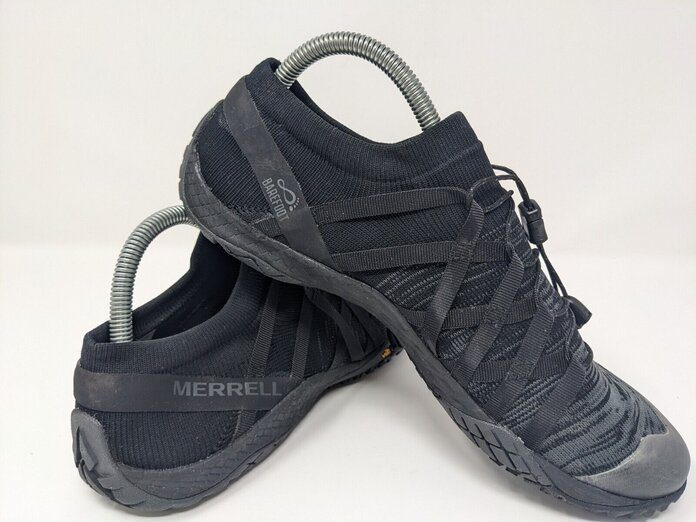 a pair of merrell barefoot hiking shoes