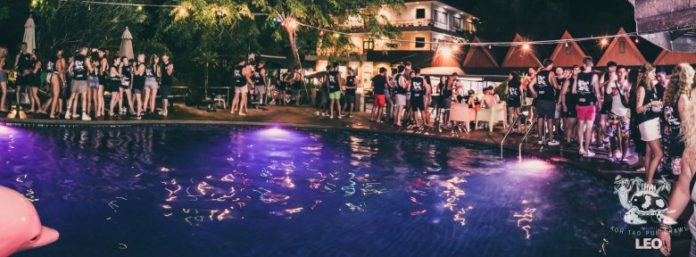 koh tao pub crawl pool party