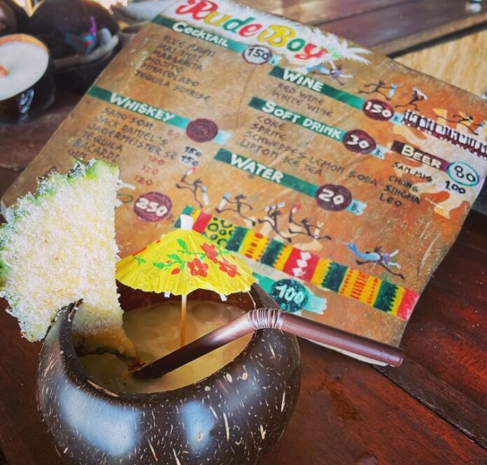 Pina Colada at Rude Boy Bar Koh Chang