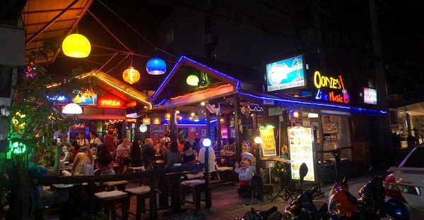 white sand beach nightlife