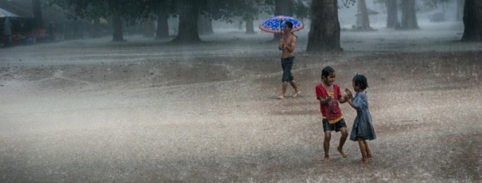 cambodia raining day