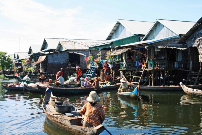 Tonle Sap Lake Floating Village Cambodia
