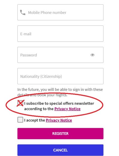 subscribe airline companies newsletter