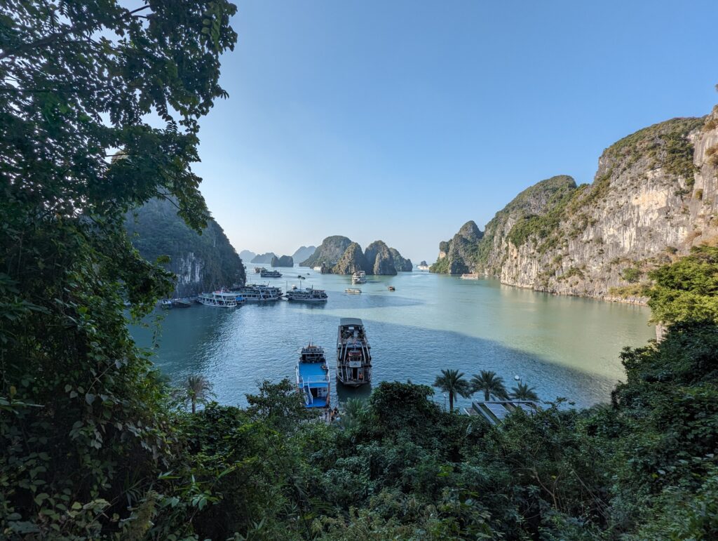 Halong Bay view from the top of hang sung sot cave