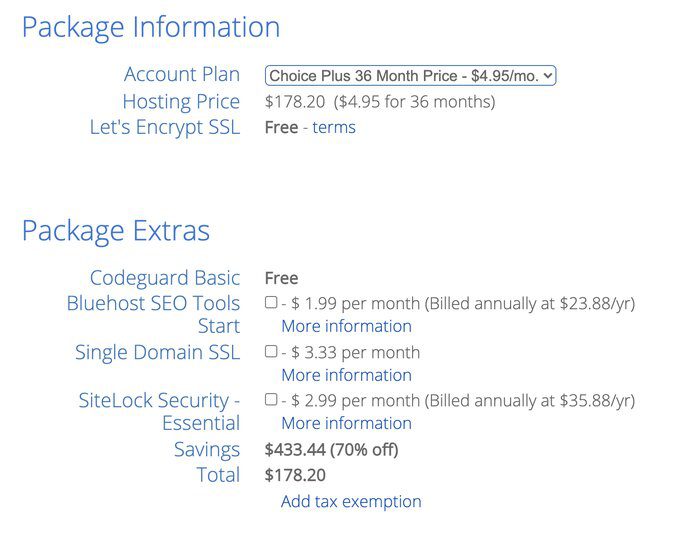 open a bluehost account