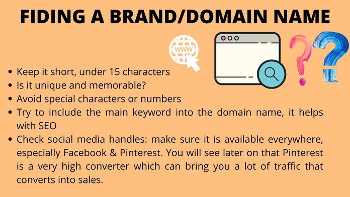 tips to find a brand name and domain name