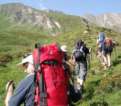 hiking in the nature