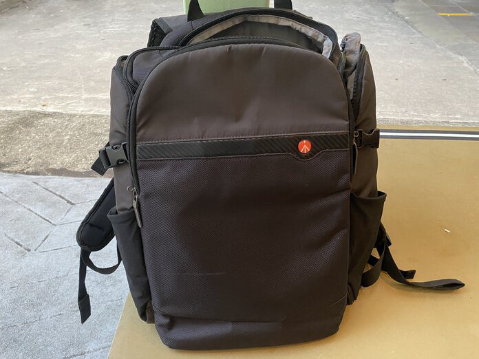 travel with my camera backpack from manfrotto