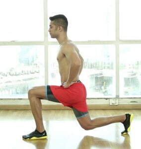 exercising lunges