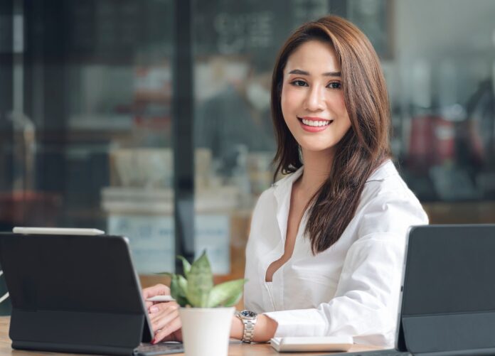 Thai woman working in a corporate job