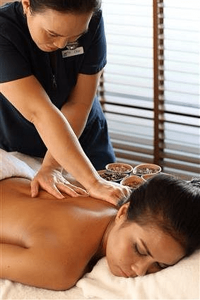 Oil massage - stock image